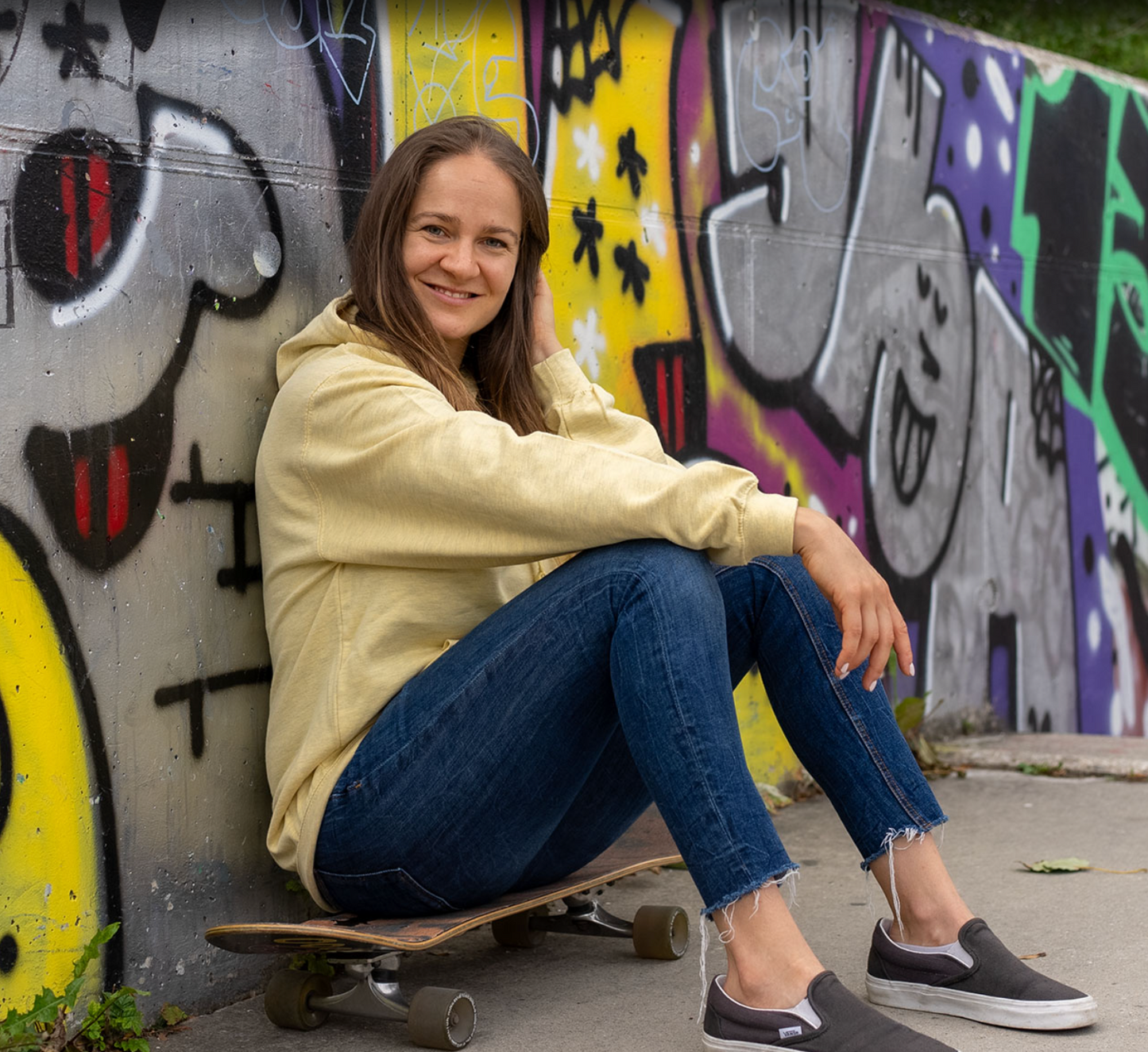 Panka - Vibe - Citomsárga hoodie - Női