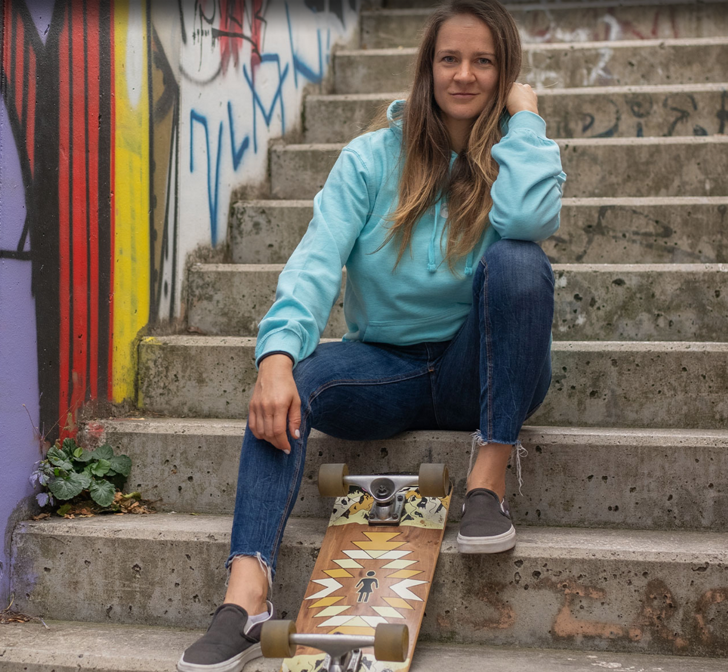 Panka - Vibe - Türkiz hoodie - Női