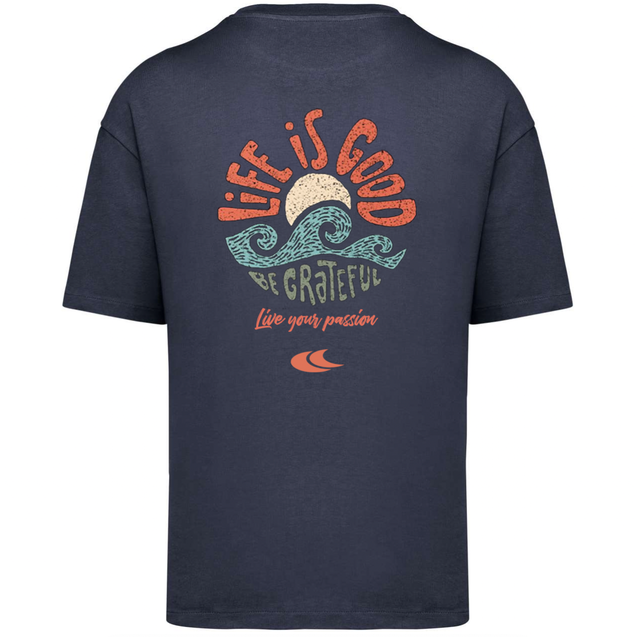 Be Greatful - Oversize póló - Férfi - Navy kék