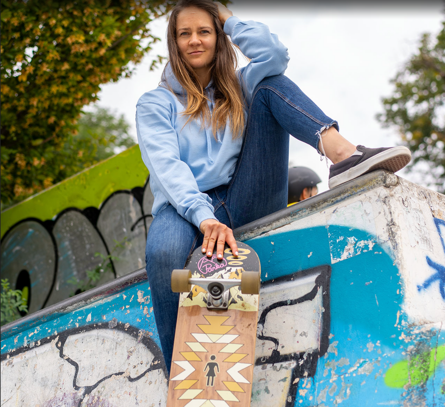 Panka - Vibe - Kék hoodie - Női