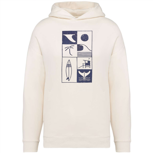 BlueOcean - Oversize Hoodie - Ivory - Férfi