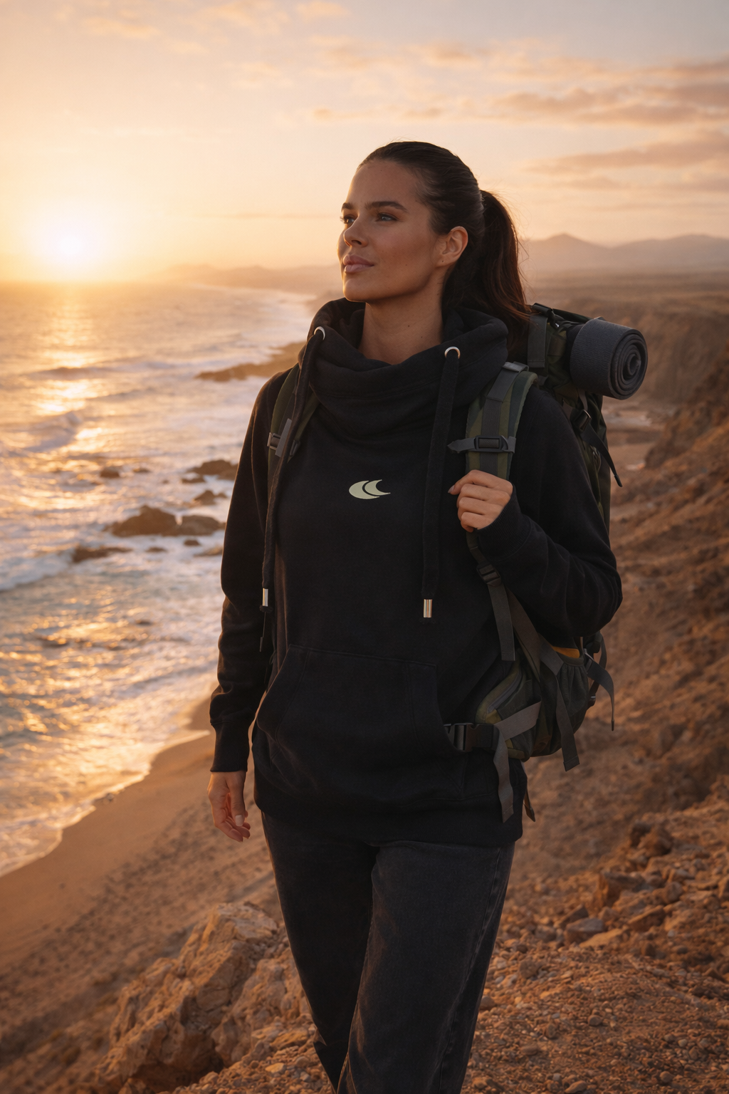 Haole Glide Hoodie - Magasított nyakkal - Női