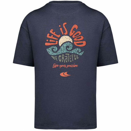 Be Greatful - Oversize póló - Férfi - Navy kék