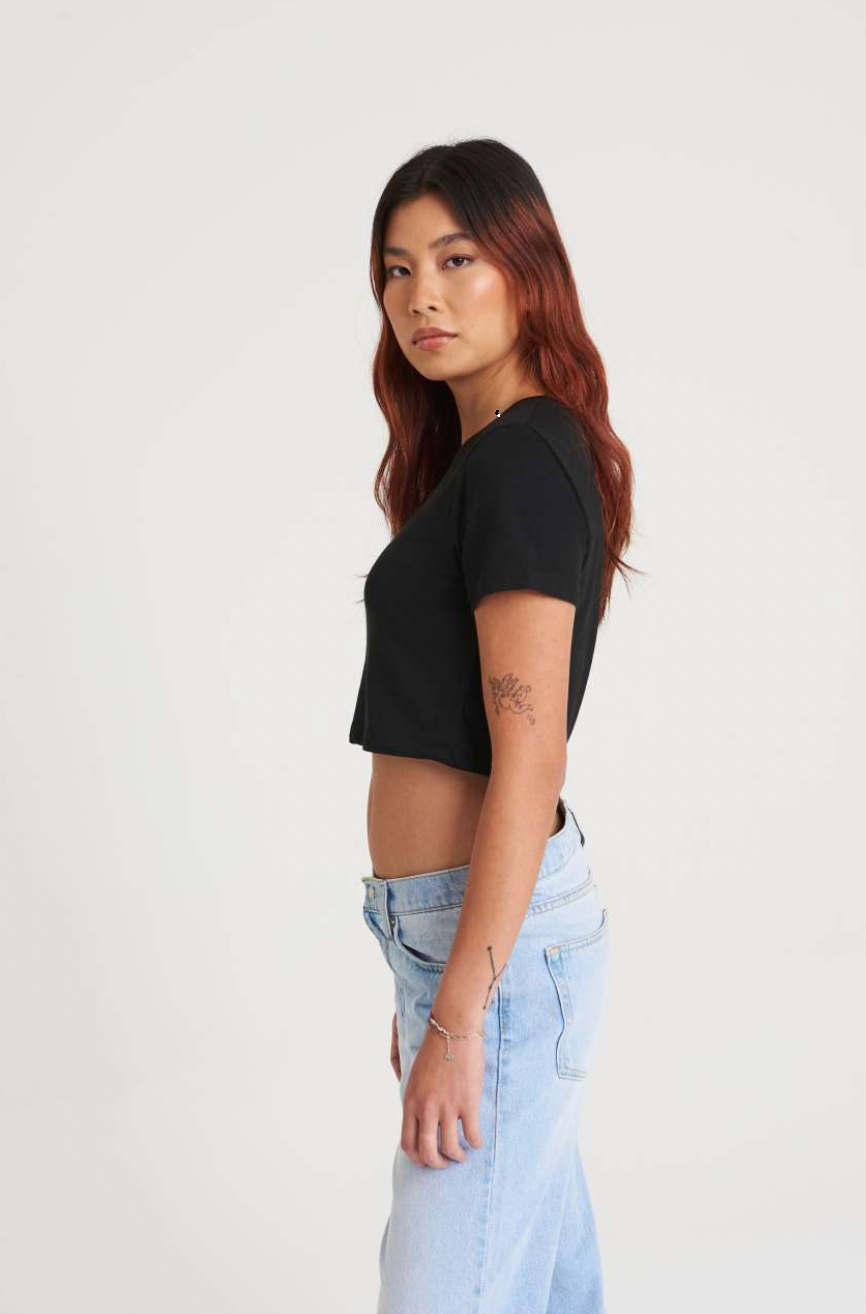 Croptop - Fekete - Női Póló