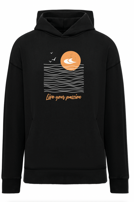 Life is good - Fekete - Oversize hoodie - Férfi